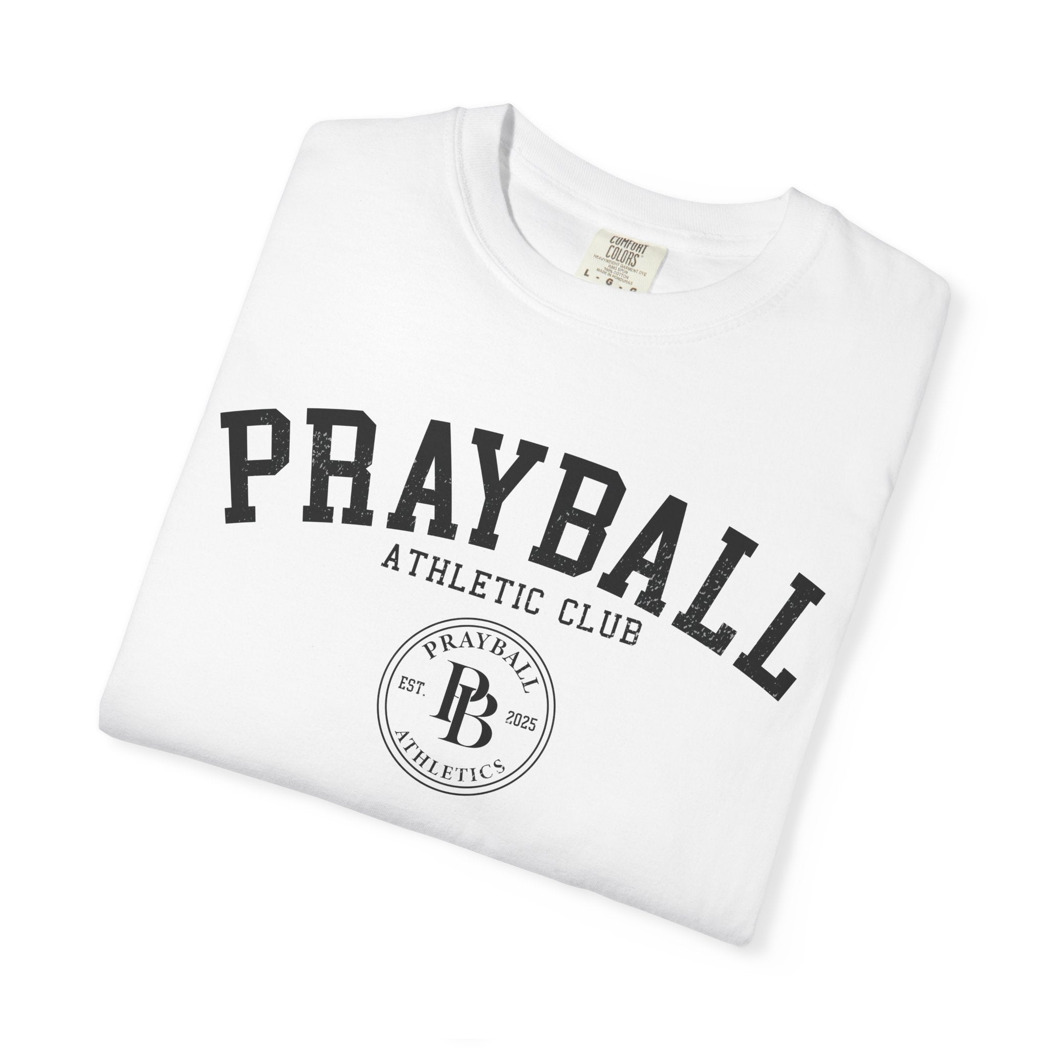 Prayball Athletic Club T-Shirt — Vintage Collegiate Baseball Tee