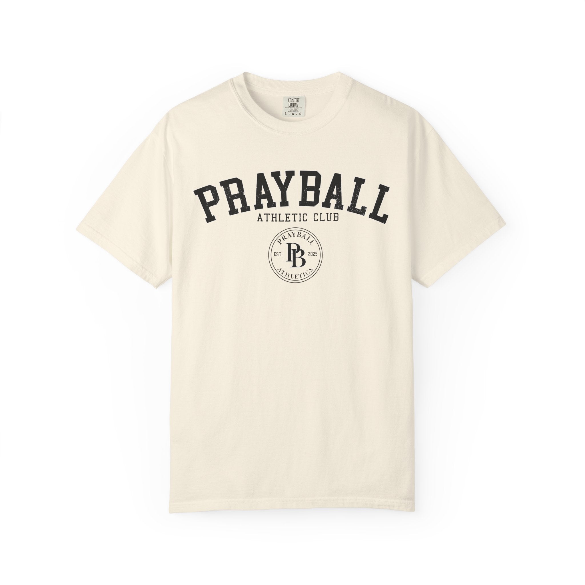 Prayball Athletic Club T-Shirt — Vintage Collegiate Baseball Tee