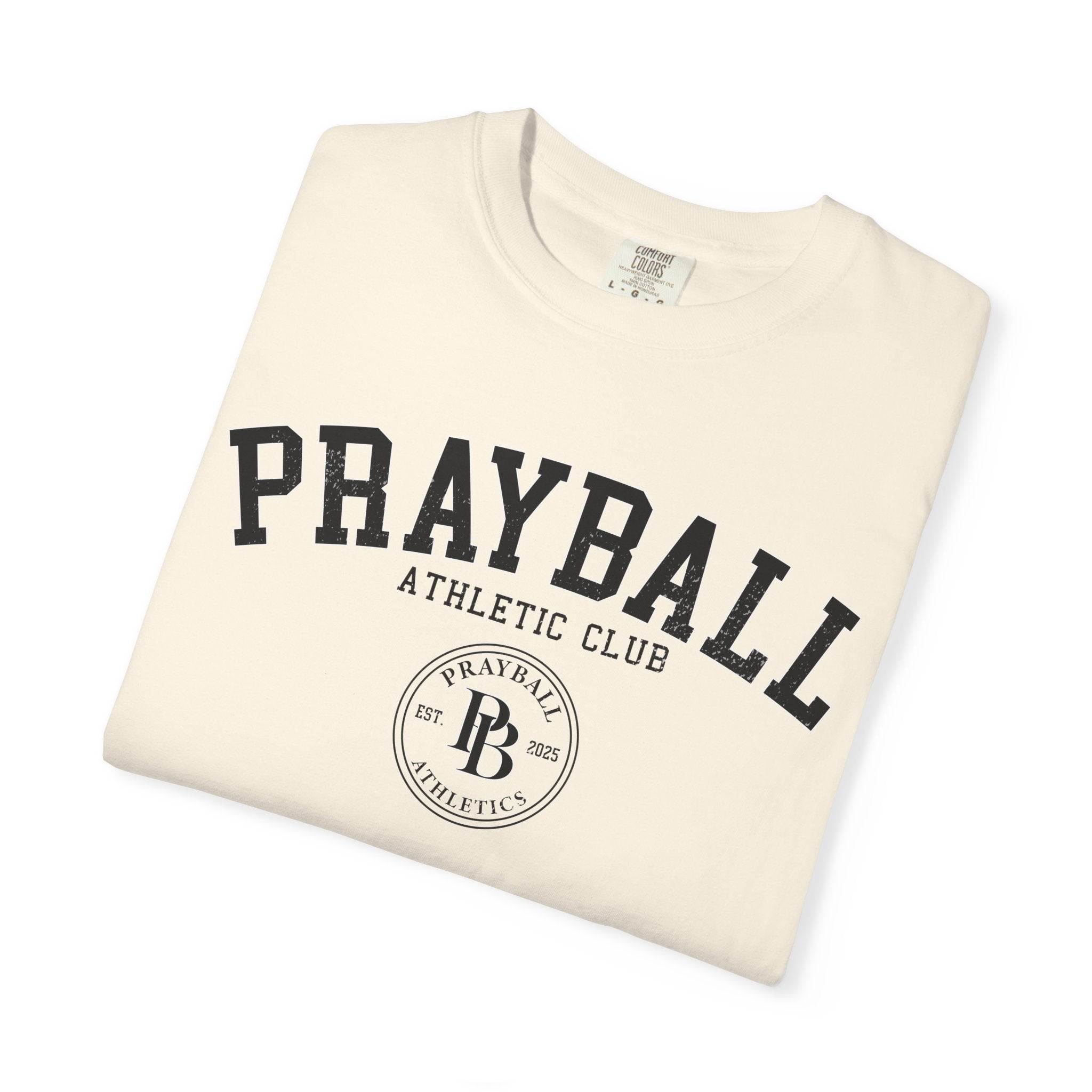 Prayball Athletic Club T-Shirt — Vintage Collegiate Baseball Tee