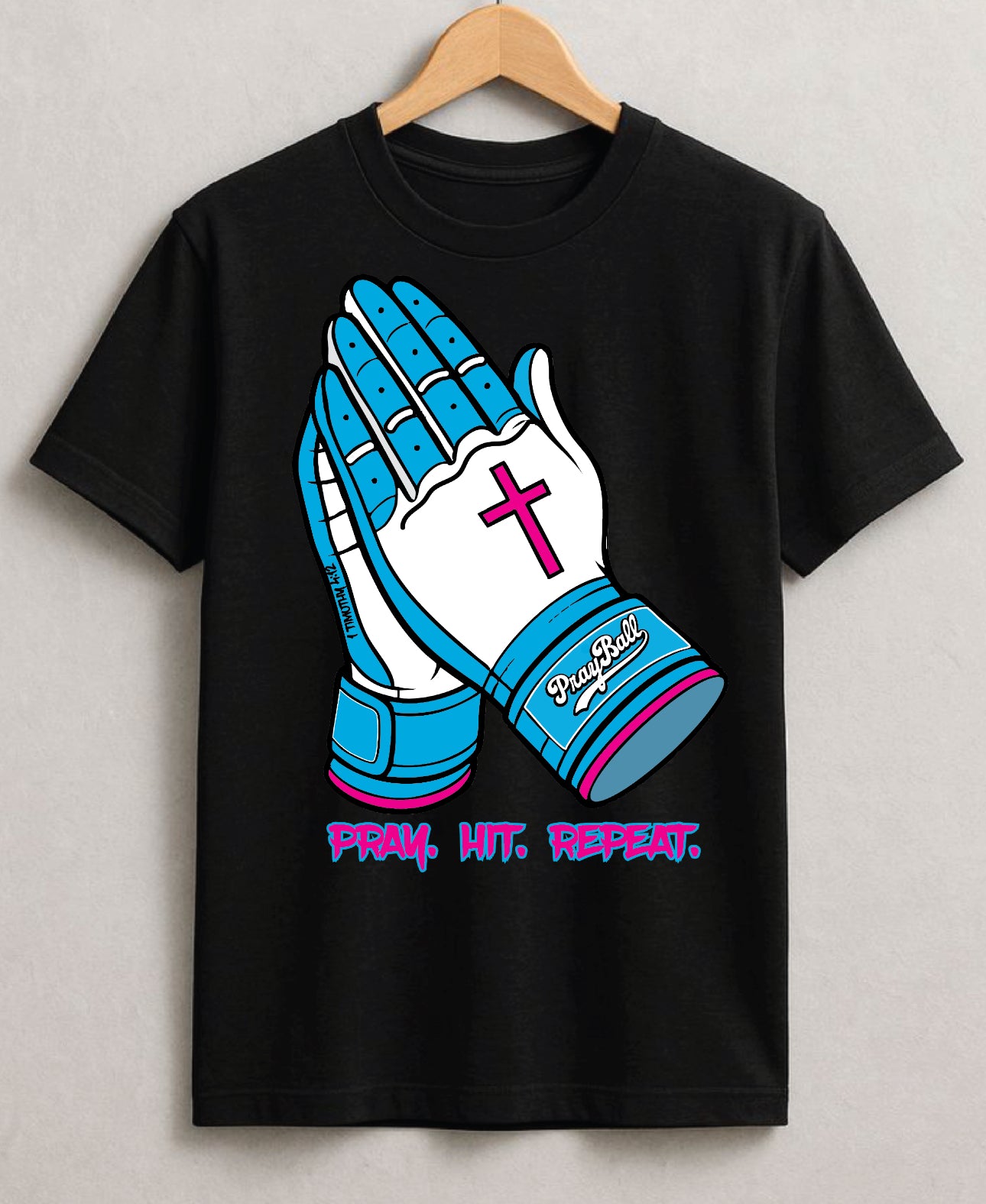 Pray. Hit. Repeat.  PrayBall T-Shirt
