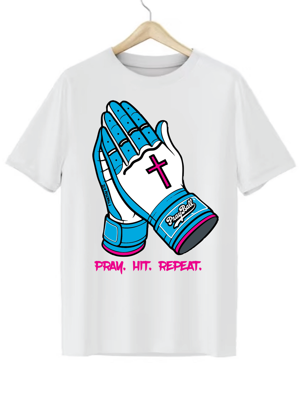Pray. Hit. Repeat.  PrayBall T-Shirt